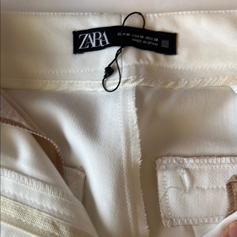 Zara Cream Boot Cut Pants